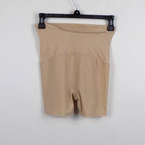 Spanx Mid-Thigh Shaping Shorts Size XL Nude Pull On Wide Waistband New